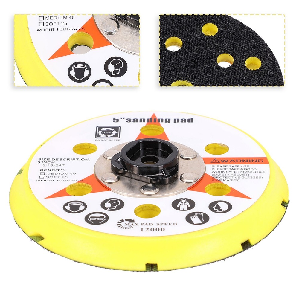 New Practical Sanding Pad Backing Plate 125mm Dual Function Medium Soft