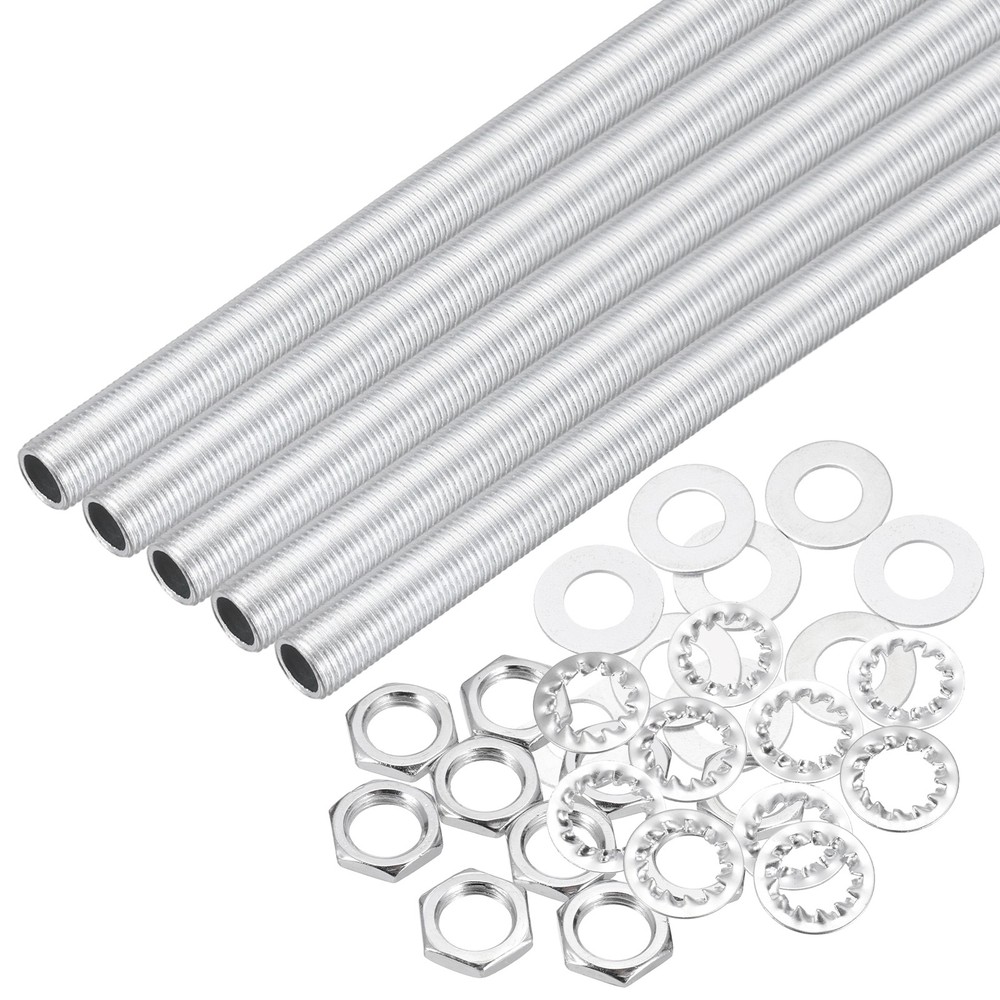 35Pcs 8.3" Lamp Pipe Kit with Nuts Washers 1/8IP Thread Fasteners Assortment