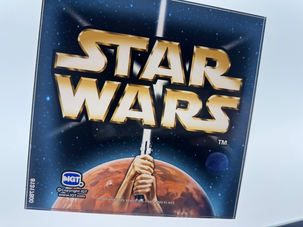 STAR WARS  slot machine Plexiglass insert