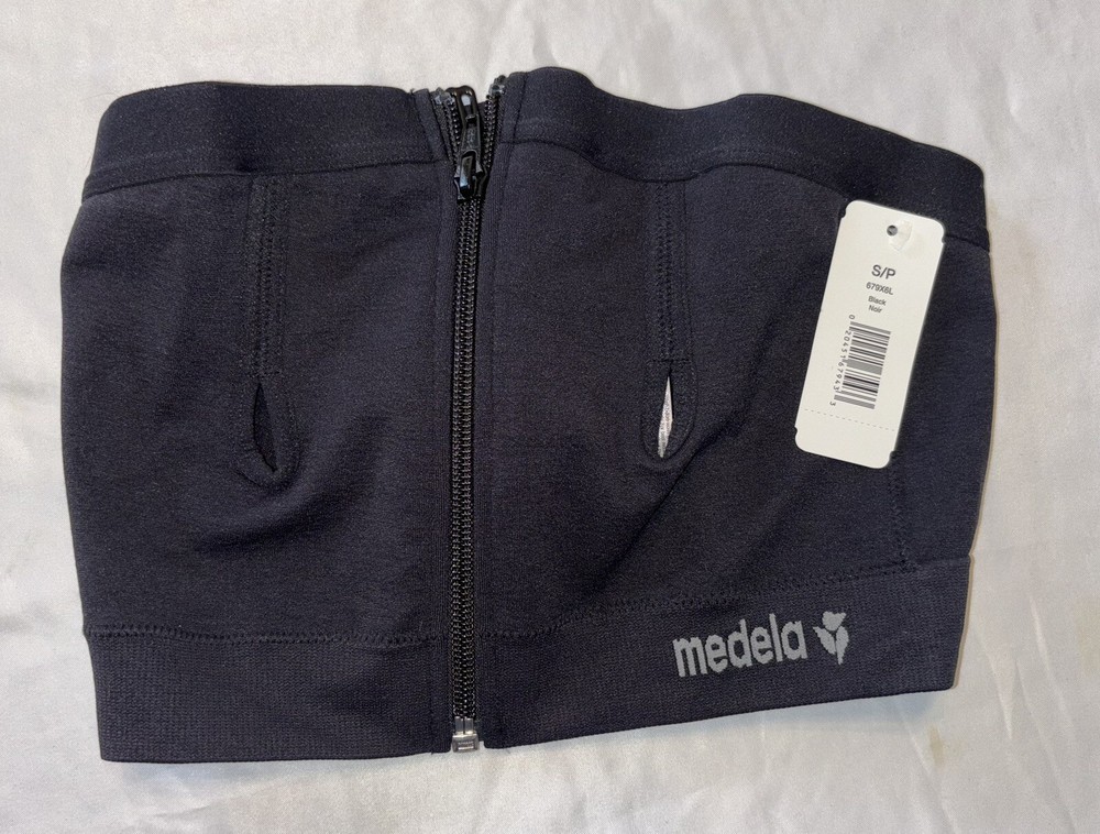 NEW Medela Easy Expression Bustier Hands-Free Pumping Bra Small Black