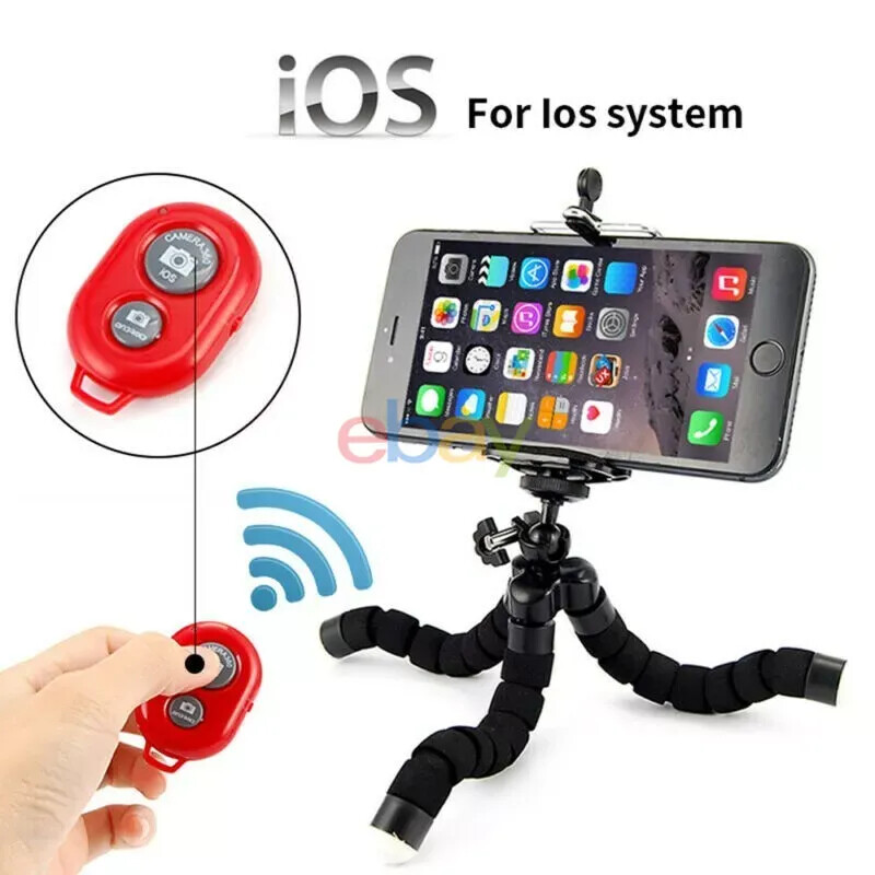 2x New Wireless Camera Bluetooth Remote Shutter For iPhone Samsung IOS Android