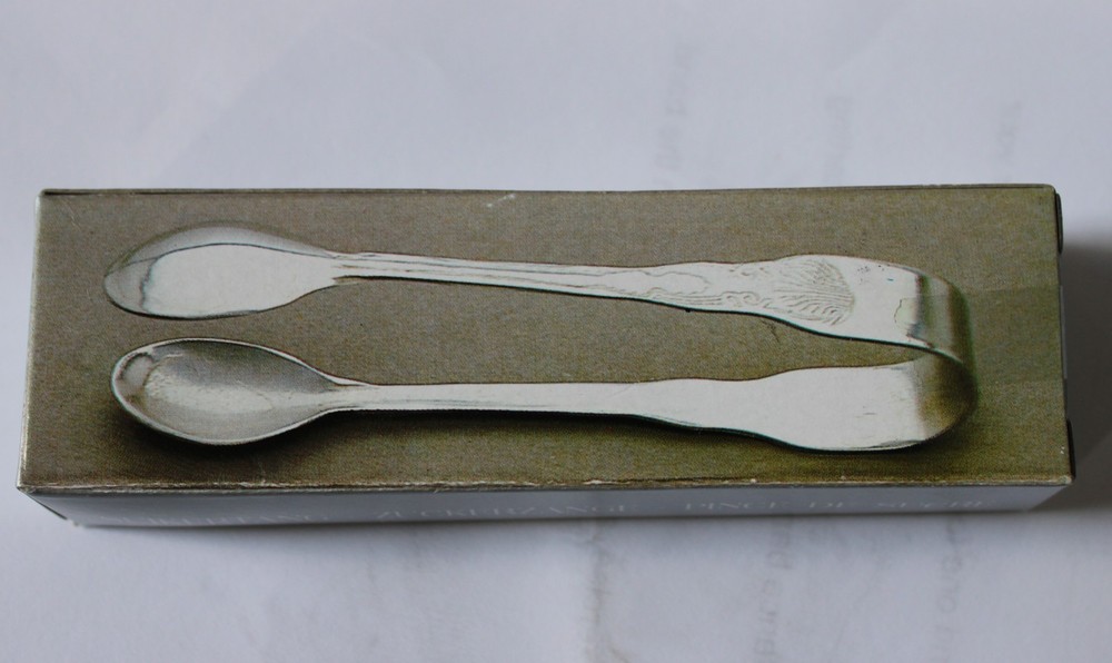 Elegance Silver Plated Sugar Tongs #A0429 NOS