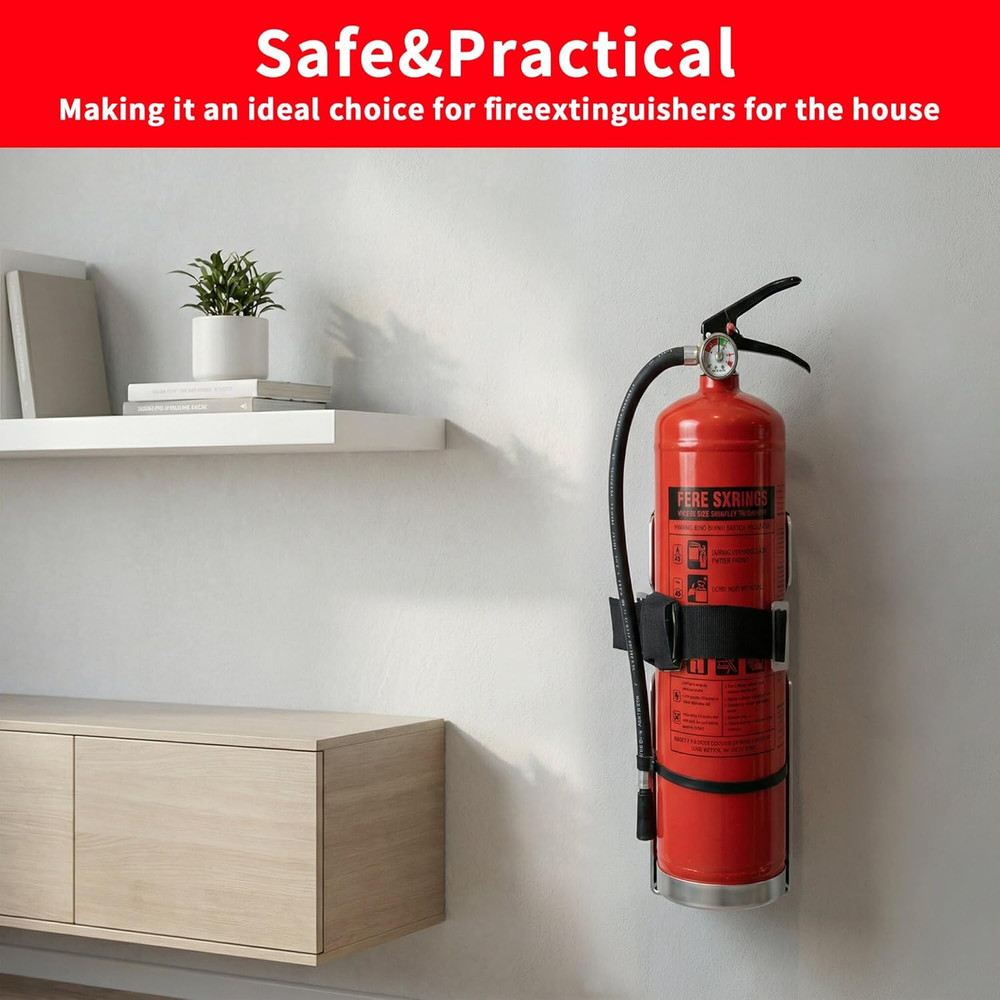 Fire Extinguisher Mount,Wall Mounted Bracket,Compatible with 2.5 Lb Fire Extingu