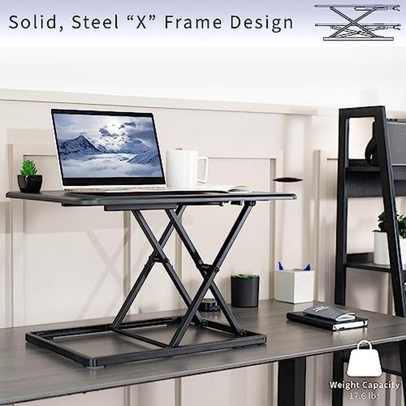 Top Height Adjustable Standing Desk Riser Compact Sit Stand Desktop Converter