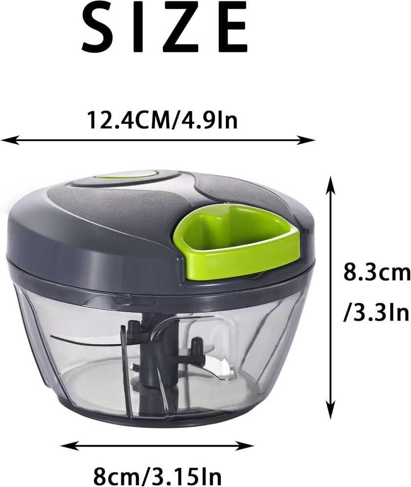 Ourokhome Manual Food Processor Vegetable Chopper, Portable Hand Pull String Gar