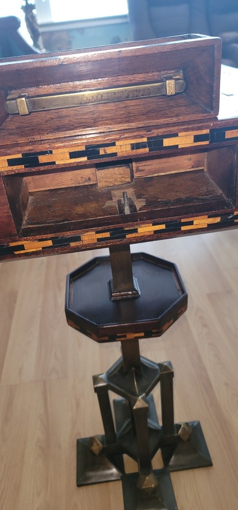 Game Table Antique with Hidden Draw Locks