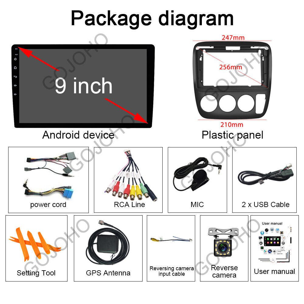 64GB For Honda CRV 1995-2001 Android 13 Car Radio Stereo Wifi GPS Navi CarPlay