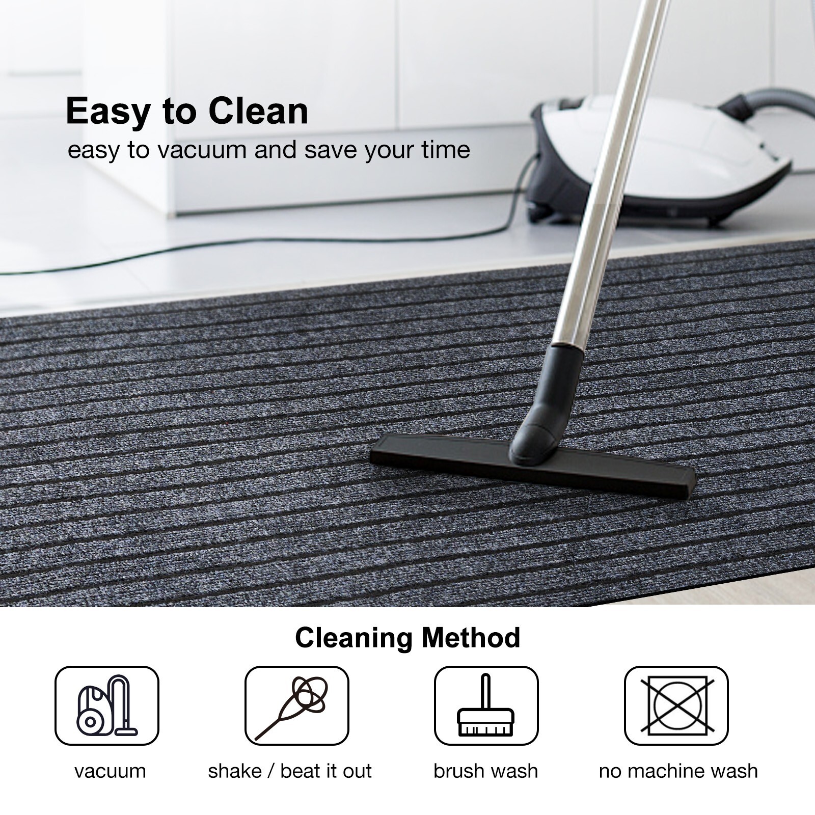 Runner Rug Hallway Non Slip Rubber Back Custom Size as Carpet Doormat Throw Rug