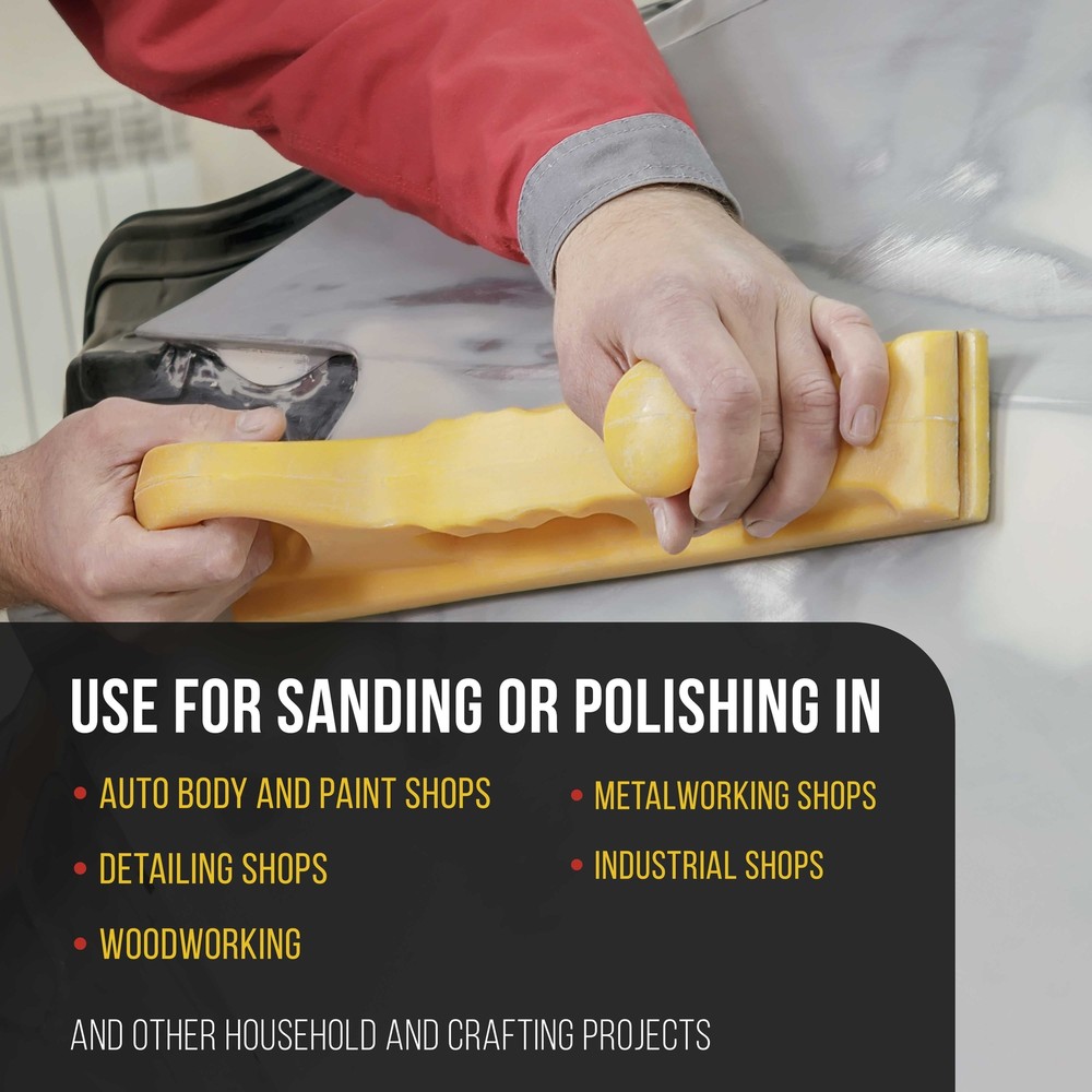 Longboard Hand Sanding File Block, Hook & Loop, PSA Backing Sandpaper Adapter