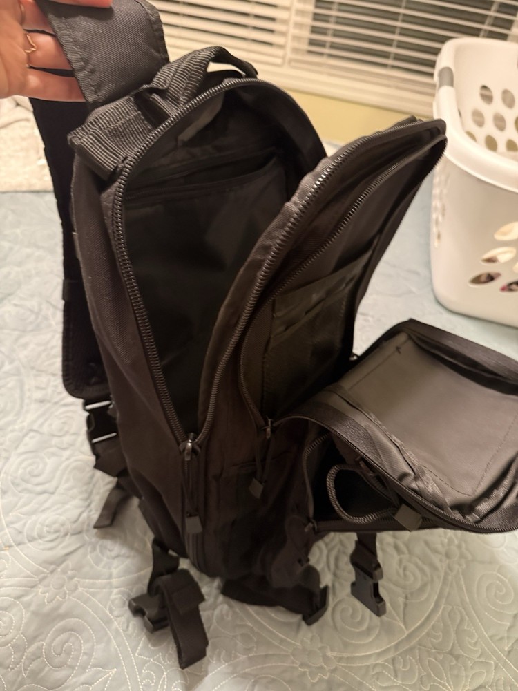 Fieldline Tactical Hydration Backpack Black MOLLE Webbing Adjustable Straps