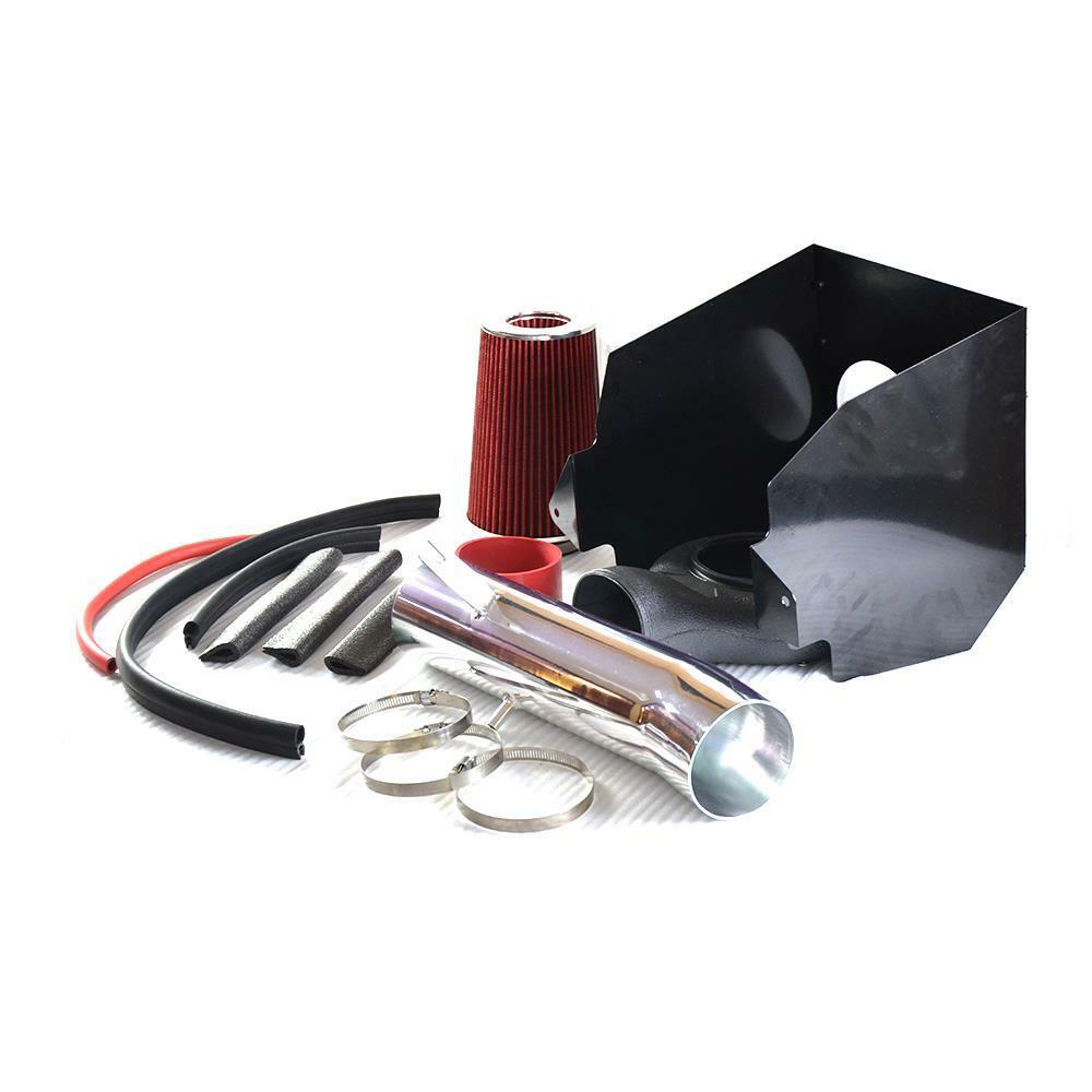 Cold Air Intake 4Inch 94-01 5.2/5.9L Heat Shield + Filter for Dodge Ram 1500 Red