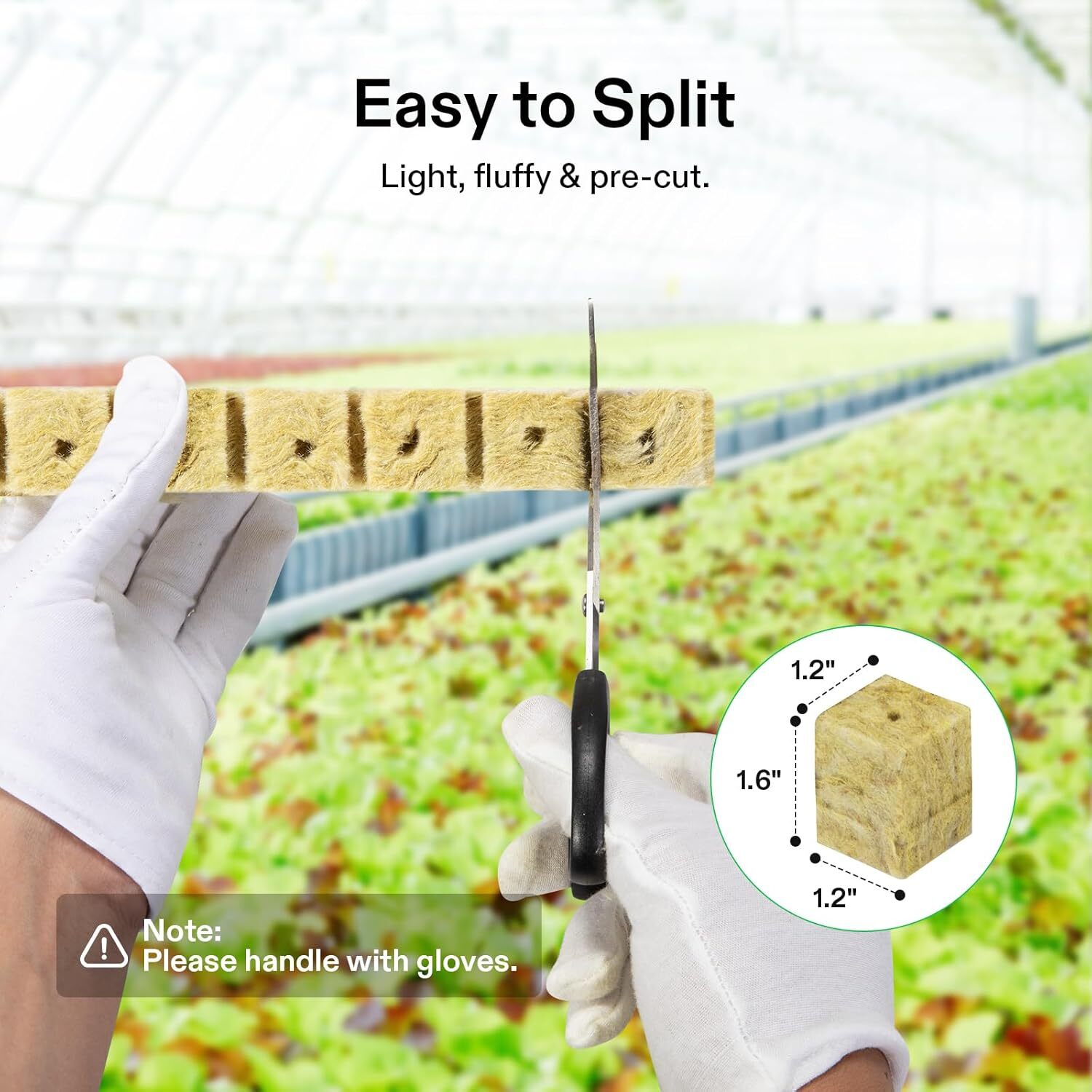 VIVOSUN 1" 72 Plugs Hydroponics Rockwool Cubes 72 Pack 2" Net Pots Grow Starter