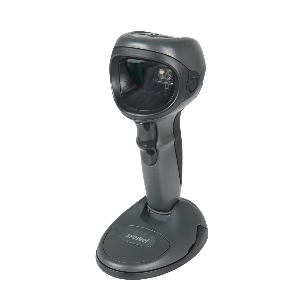 Symbol DS9808 2D QR Code Barcode Scanner w/ Base & 10pcs Zebra Scanner UBS Cable