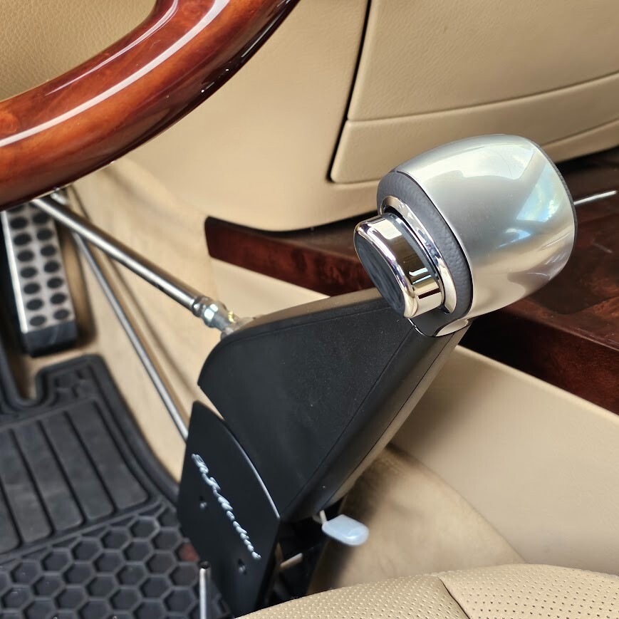 A permanent,safe install car hand control. Disabled/Handicapped - SCI, H quality