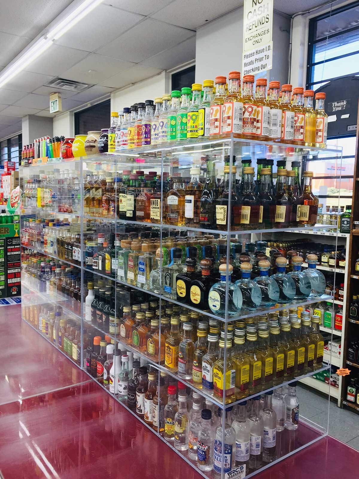 Commercial Retail Display Mini Sampler 50ml Liquor Shot Airplane Bottles rack