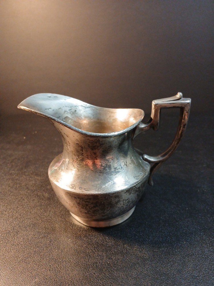 Poole Silver Plated? Pewter Creamer Pitcher #2963 OLD