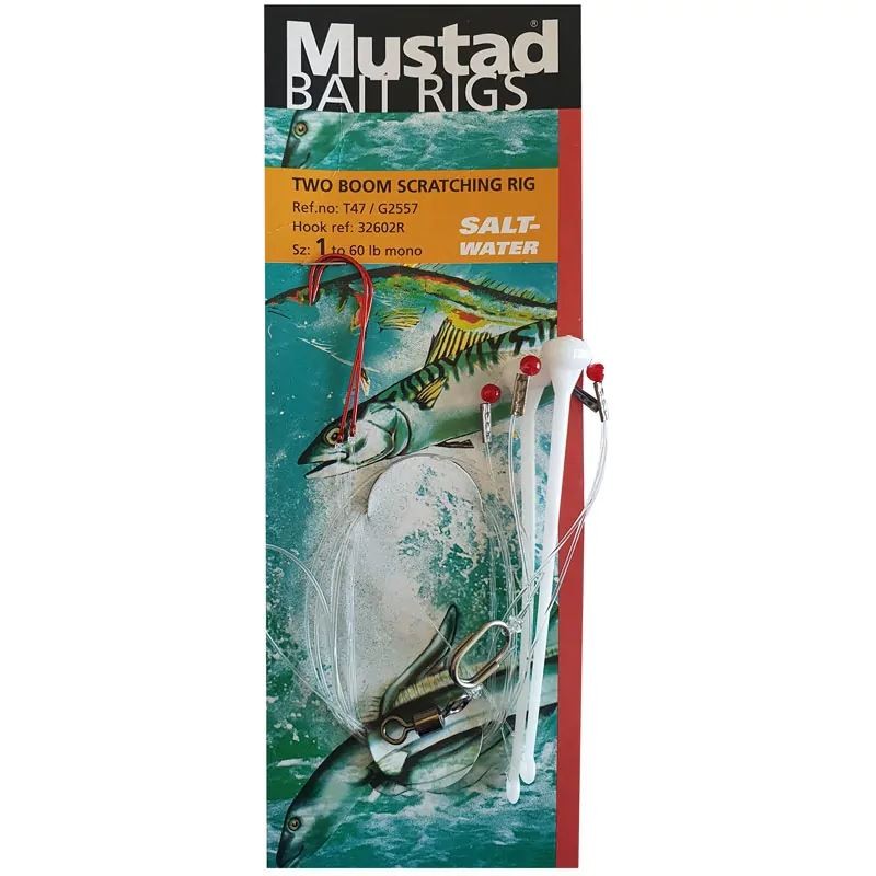 Mustad Two Boom Scratching Rig Hook Size 1