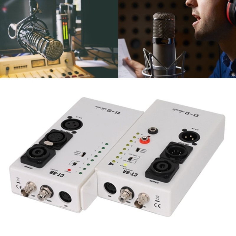 CT8 Multipurpose Audiotory Cable Tester for Stage and Studio Wiring Testing Tool