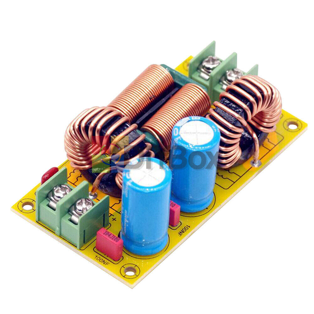 2A 4A 10A 20A DC 50V Power Filter EMI Module Audio High Frequency Filter Board