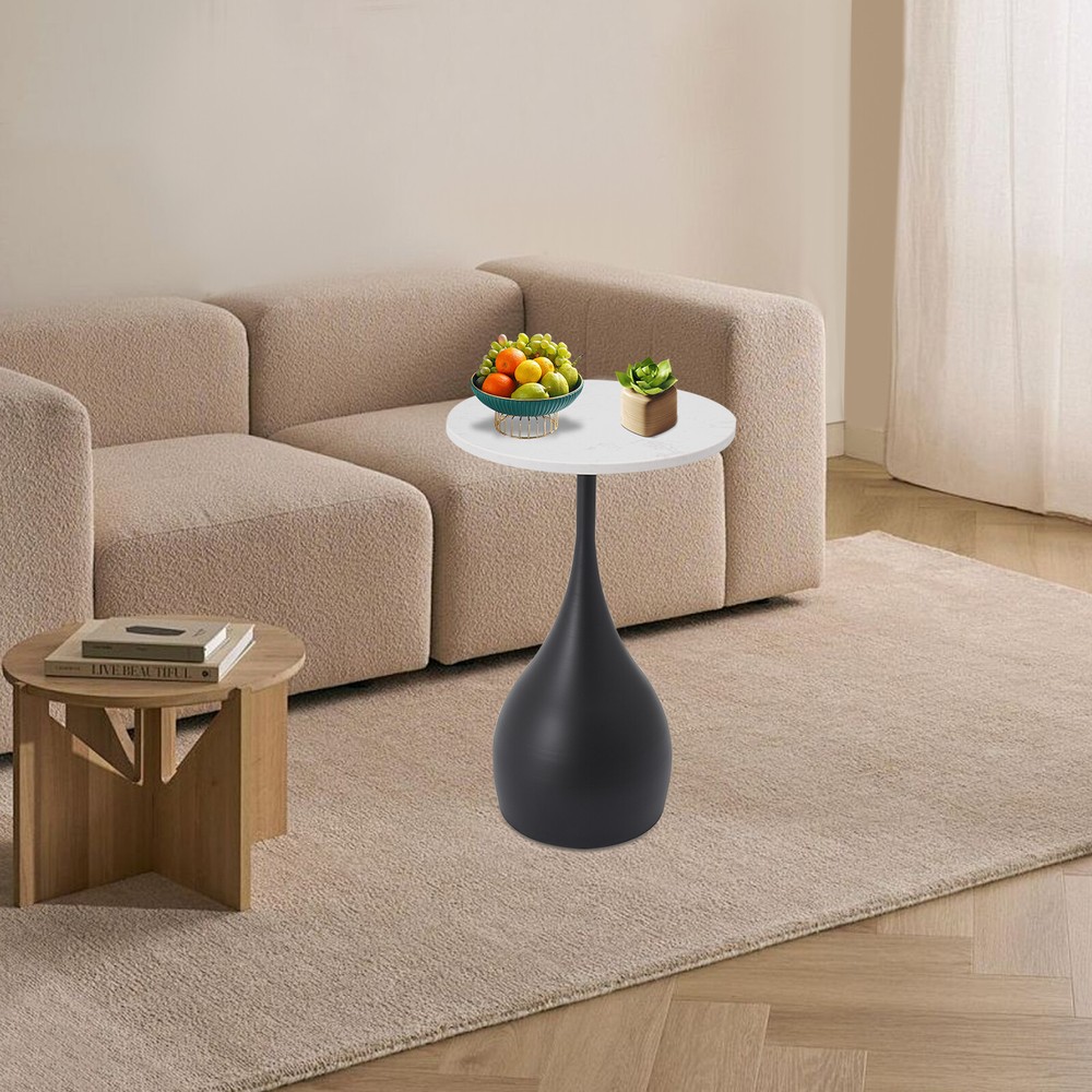 Modern Sofa Side Table, Round Accent Table, Round End Table For Small Spaces