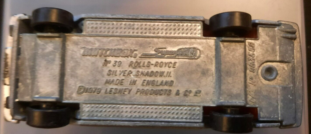 Matchbox 1-75 Die cast MB39 Rolls Royce Silver Shadow