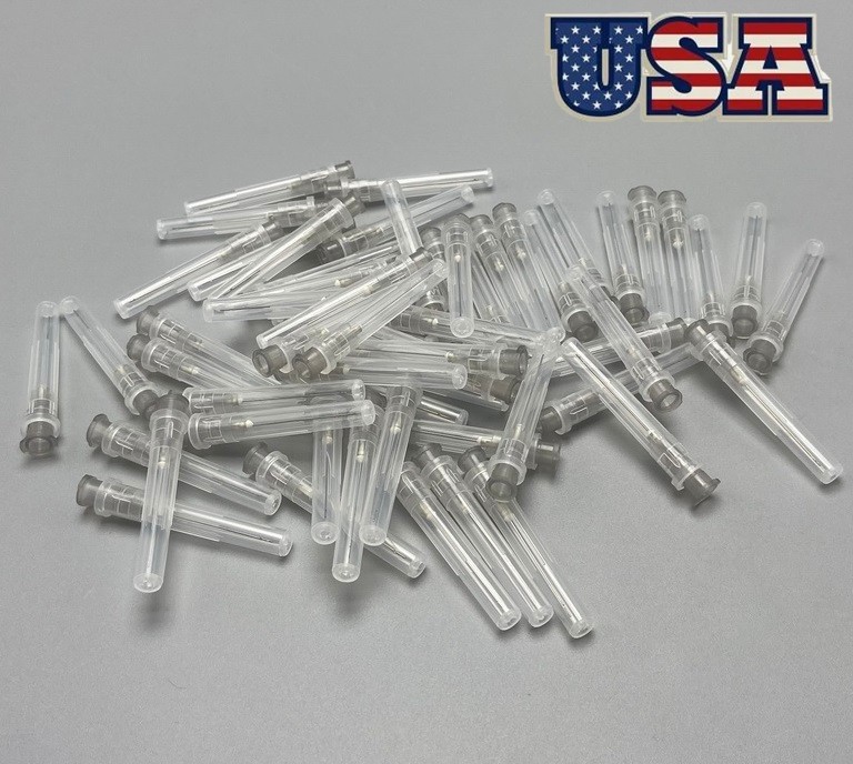 100pcs/Pack Dental Endo Irrigation Needle Syringe Tips Disposable 25G/27G/30G