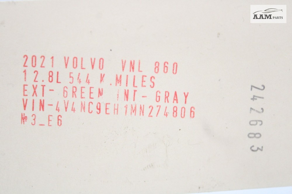 2018-2024 VOLVO VNL 860 FRONT DASH DIFF DIFFERENTIAL LOCK SWITCH 22392435 OEM