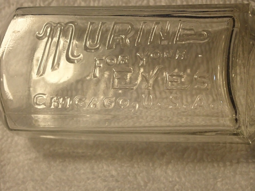 SCARCE OLD CLEAR MURINE TALL RECTANGULAR BOTTLE IN GREAT CONDITION!
