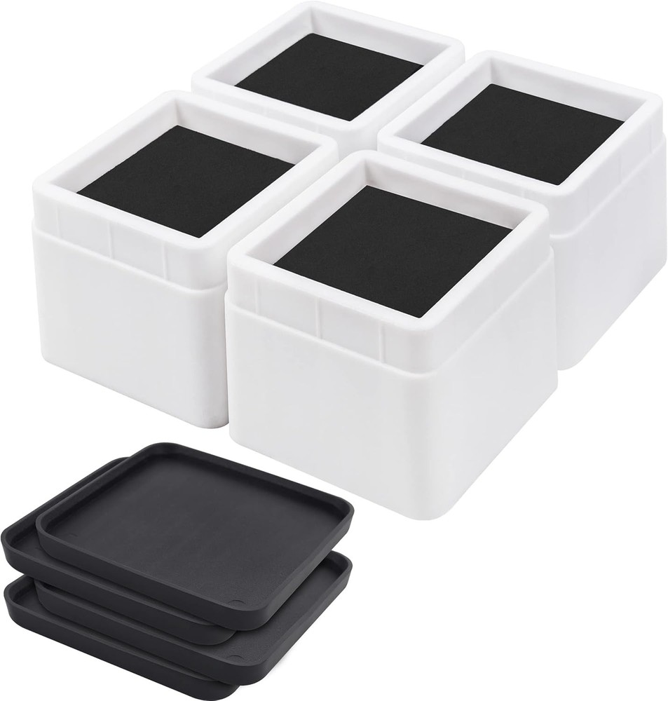 Bed Risers 3 or 6 Inch Heavy Duty Stackable Furniture Risers for Sofas Table Cou