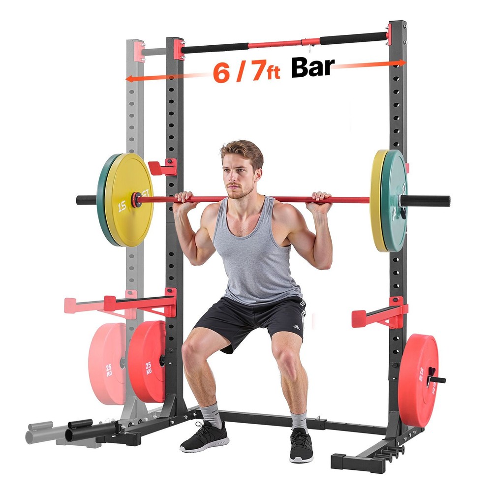 Power Cage Rack, Multifunctional Squat Rack for Home Gym, Width-Adjustable Worko