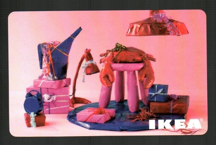 IKEA Assorted Odd Shaped Wrapped Gifts ( 2007 ) Gift Card ( $0 )