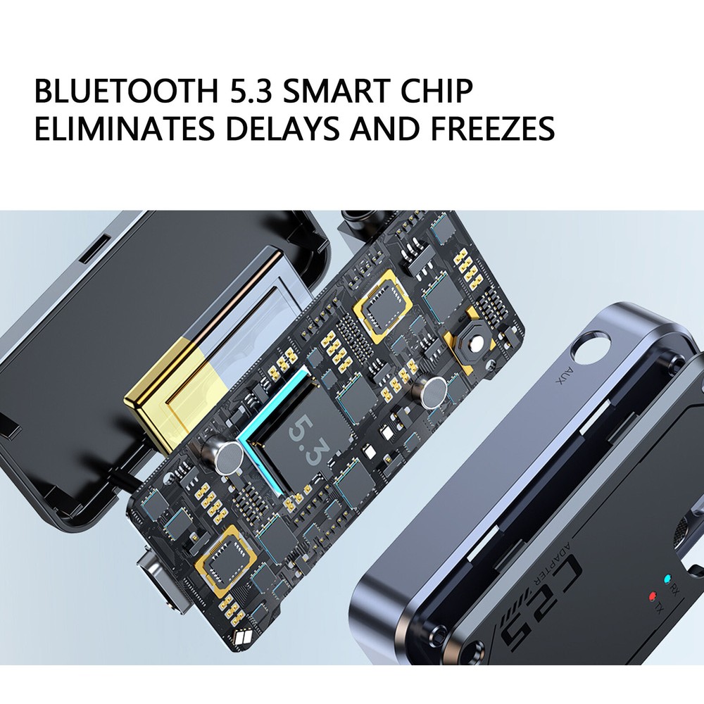 Bluetooth 5.3 Car Wireless Transmitter Receiver Adapter AUX Audio 3.5mm Jack-NQ9