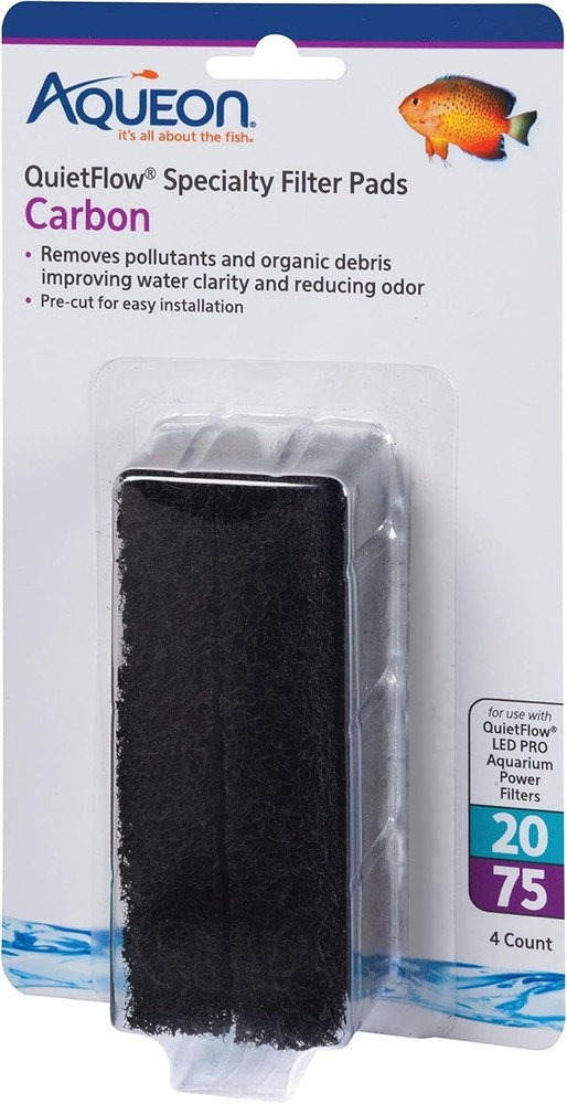 Specialty Carbon Filter Pads for Aqueon LED PRO 20 / 75 - Easy Install