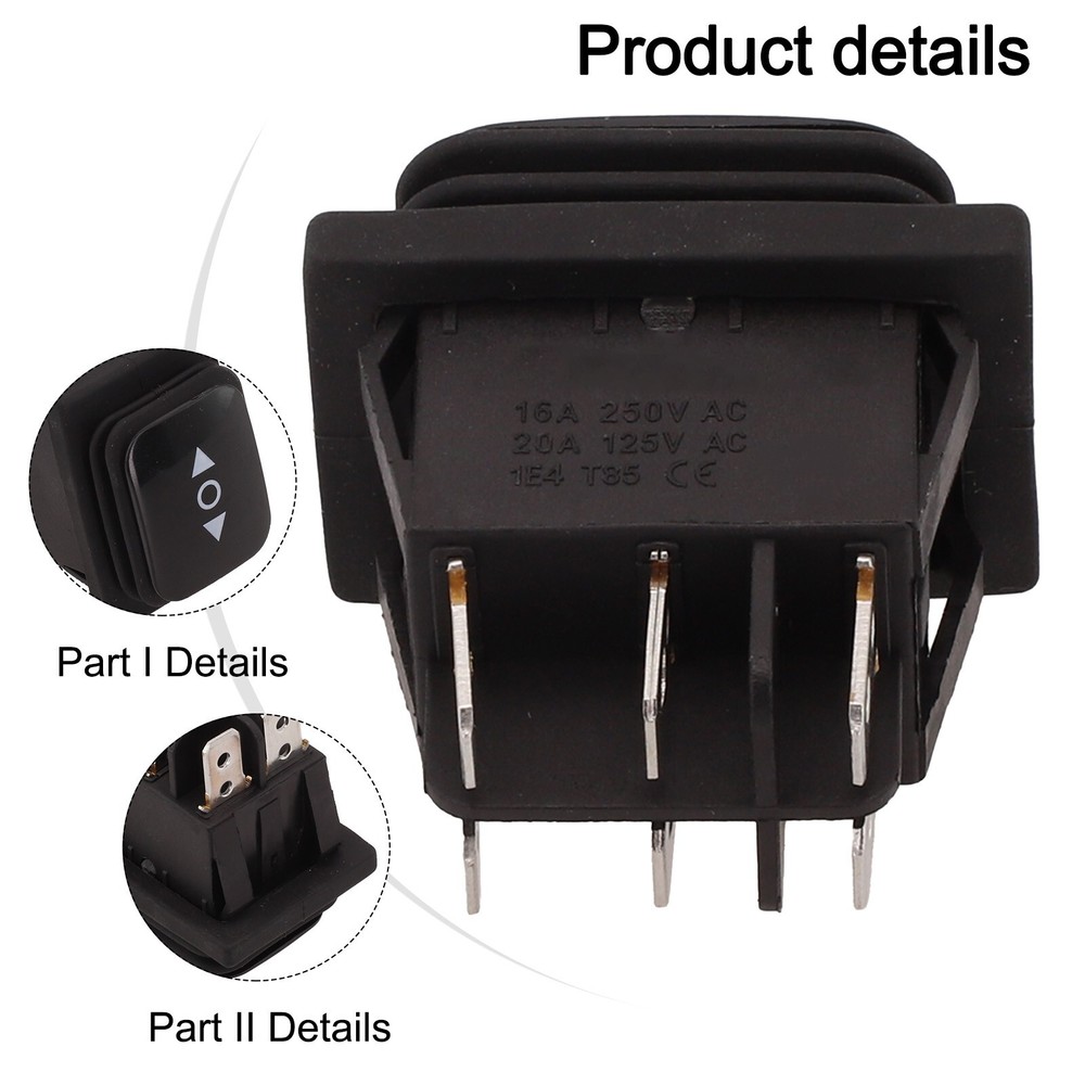 Convenient 6 Pin 3 Position Switch for Polarity Reverse in Linear Actuator