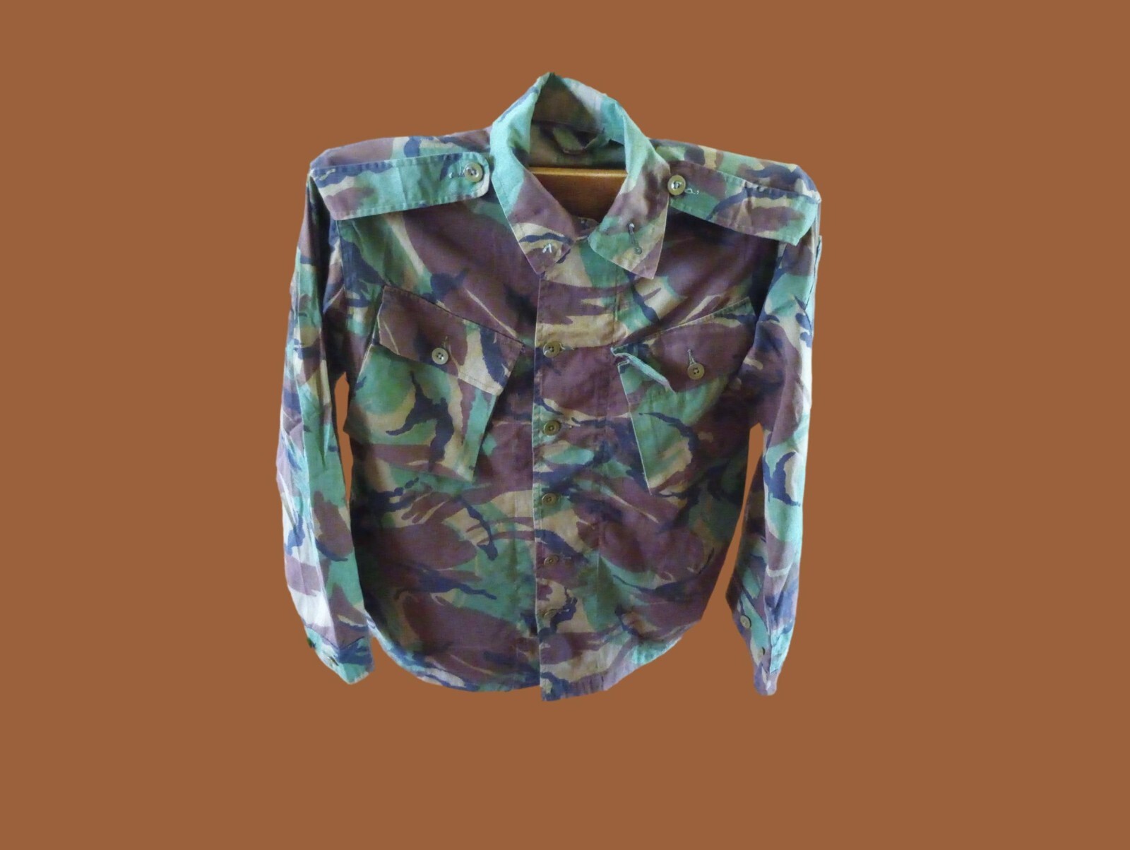 British DPM Jungle Combat Shirt Tropical Camouflage lightweight Size Medium