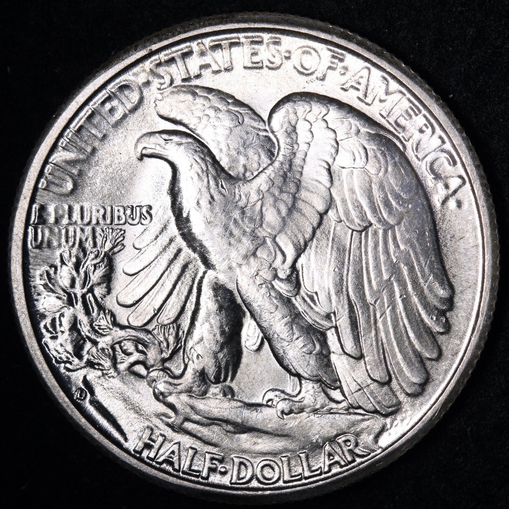 1945-D Walking Liberty Half Dollars GEM BU *UNCIRCULATED* MS E307 ZHK