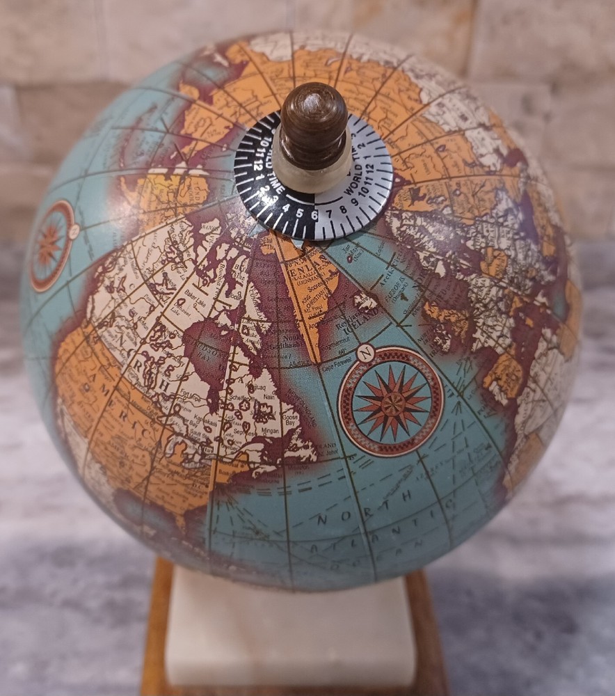 Decorative Tabletop World Globe 8 3/8"