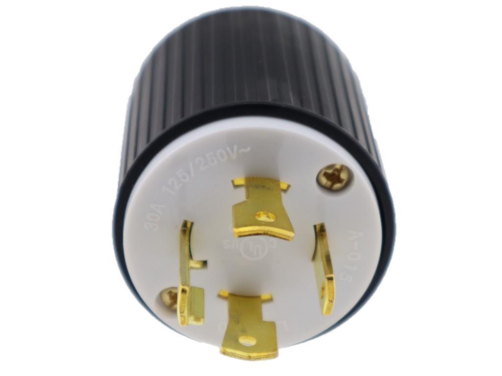 MPI Tools Male L14-30P Power Cord End 4-Prong Twist Lock Generator Plug 30A 250v