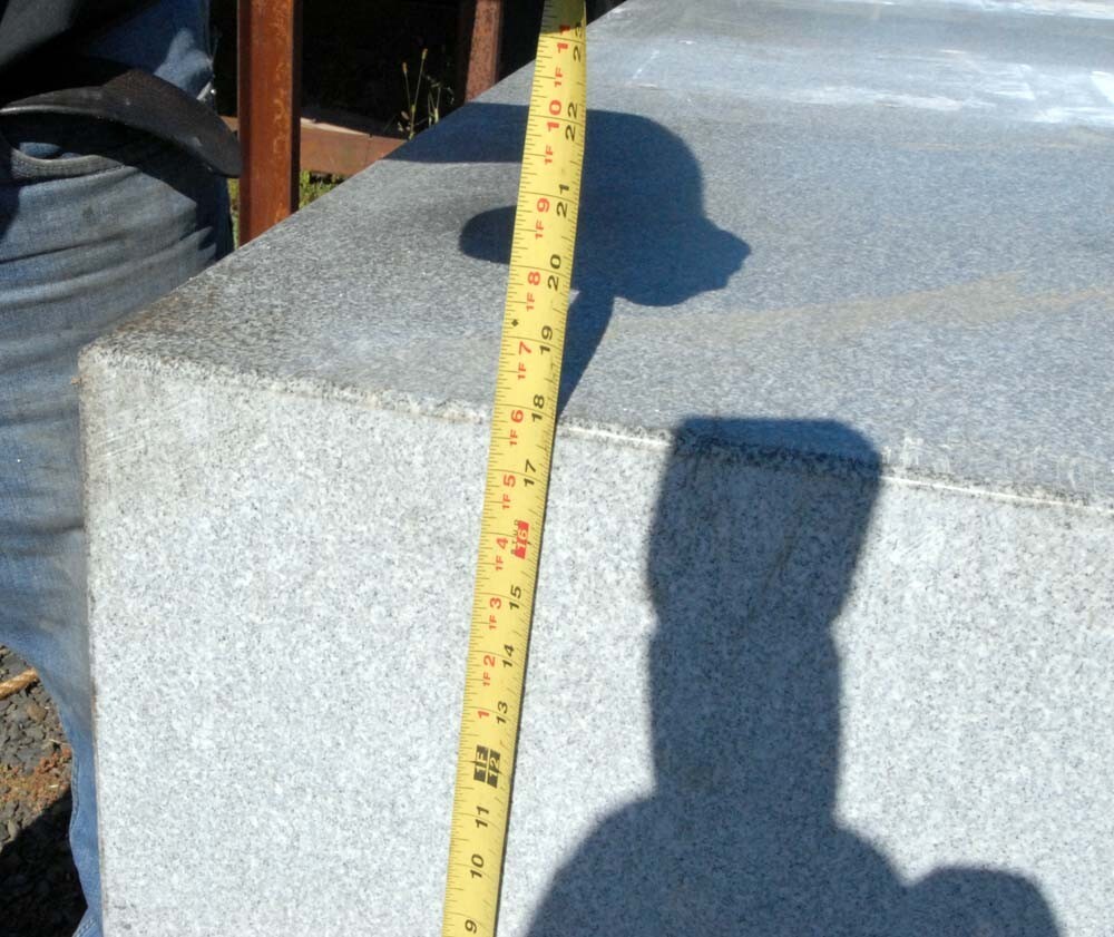 Large granite table on stand, Inv 46276