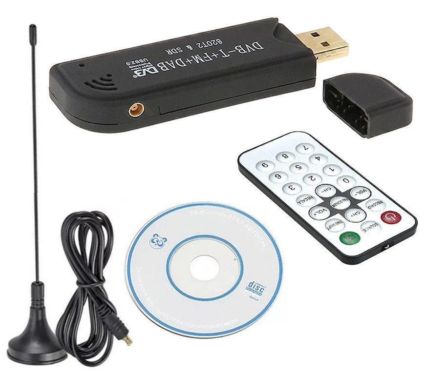 Multi-Function USB DVB-T TV FM D Radio Tuner with SDR Support for Win11 Win10