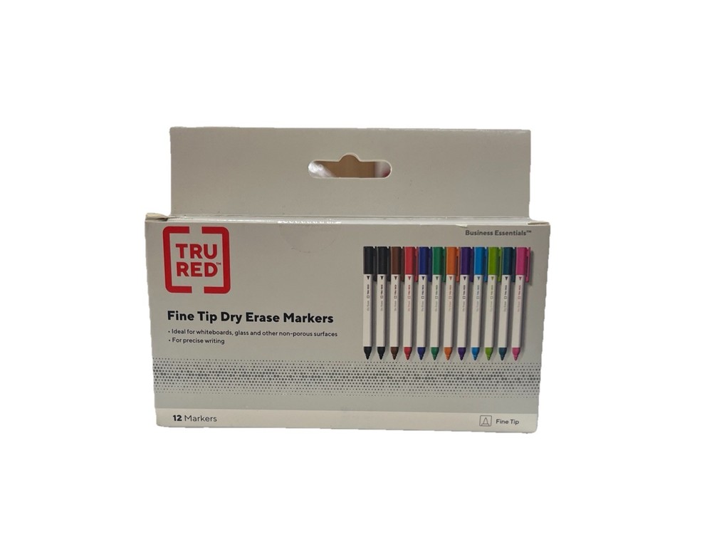 Tru Red Fine Tip dry erase markers