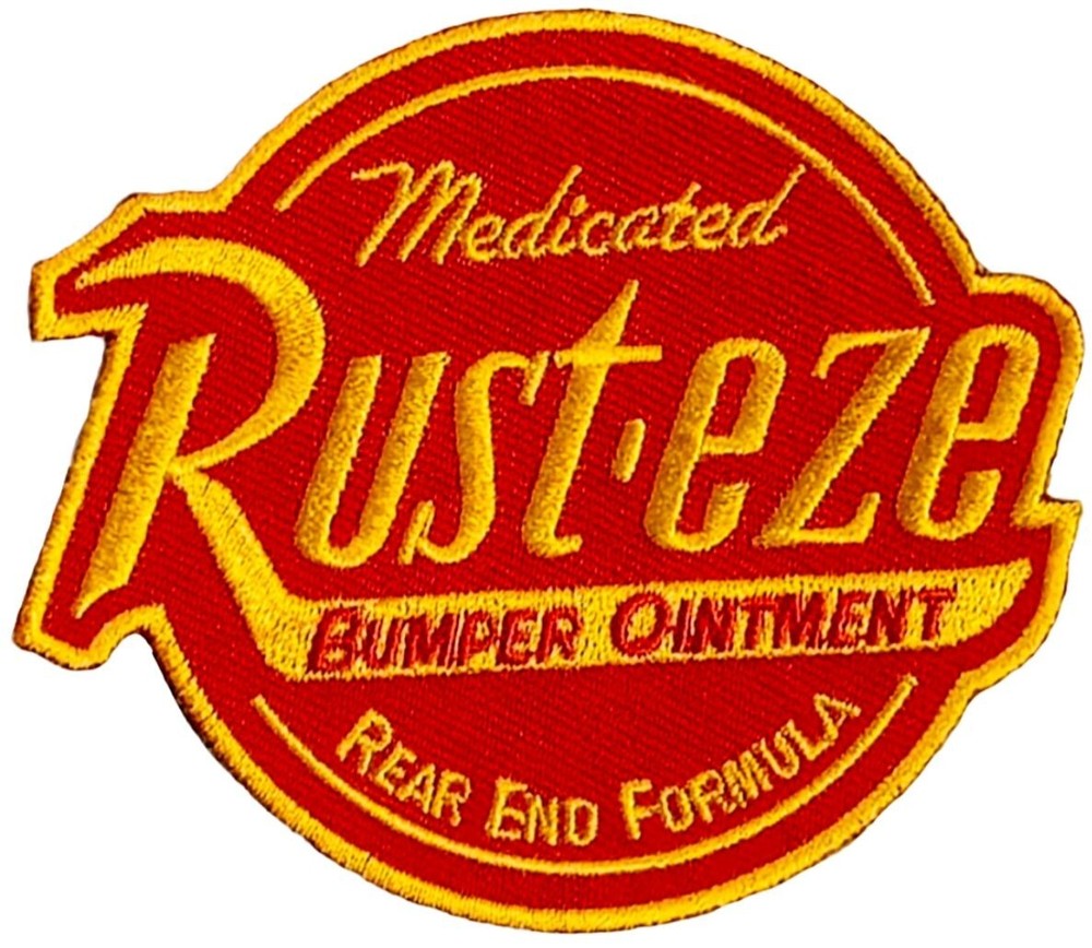 Medicated Rust-eze Bumber ointment Patch-2PC iron on or sew on 3.5"x3"