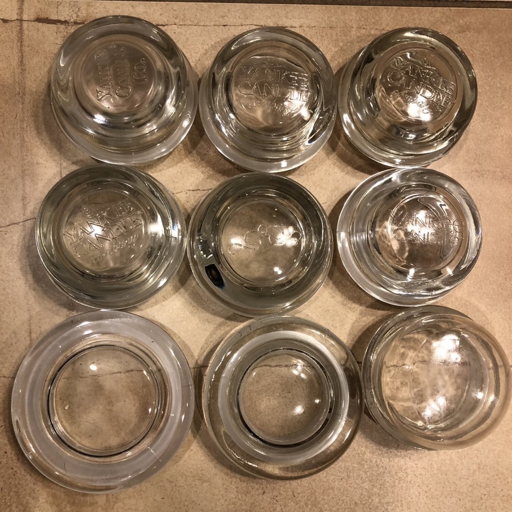 Empty Candle Jars, Set 9; LARGE; Multiple shapes, makes; No Wax, Includes 9 Lids