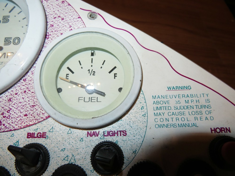 Cyclone Boat Dash Instrument Panel with Gauge Cluster, key switch & key