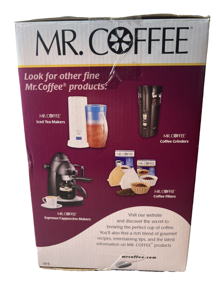 Mr. Coffee TF5 4 Cup Switch Coffeemaker - Sunbeam - Pause N Serve - NEW! 2006