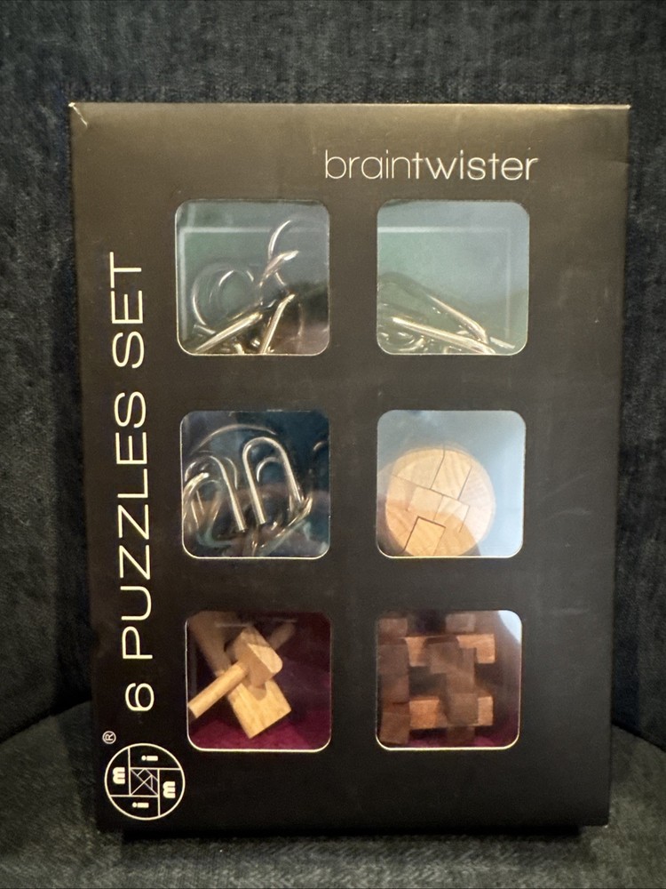 Braintwister 6 Puzzle Set. Test your IQ.