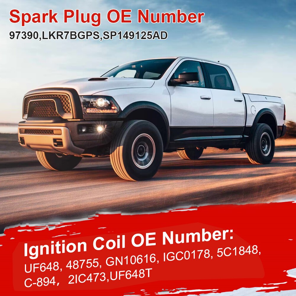 6 Pack Ignition Coil + 6 Spark Plug For 3.6L 2011-2025 Chrysler Dodge Jeep Ram