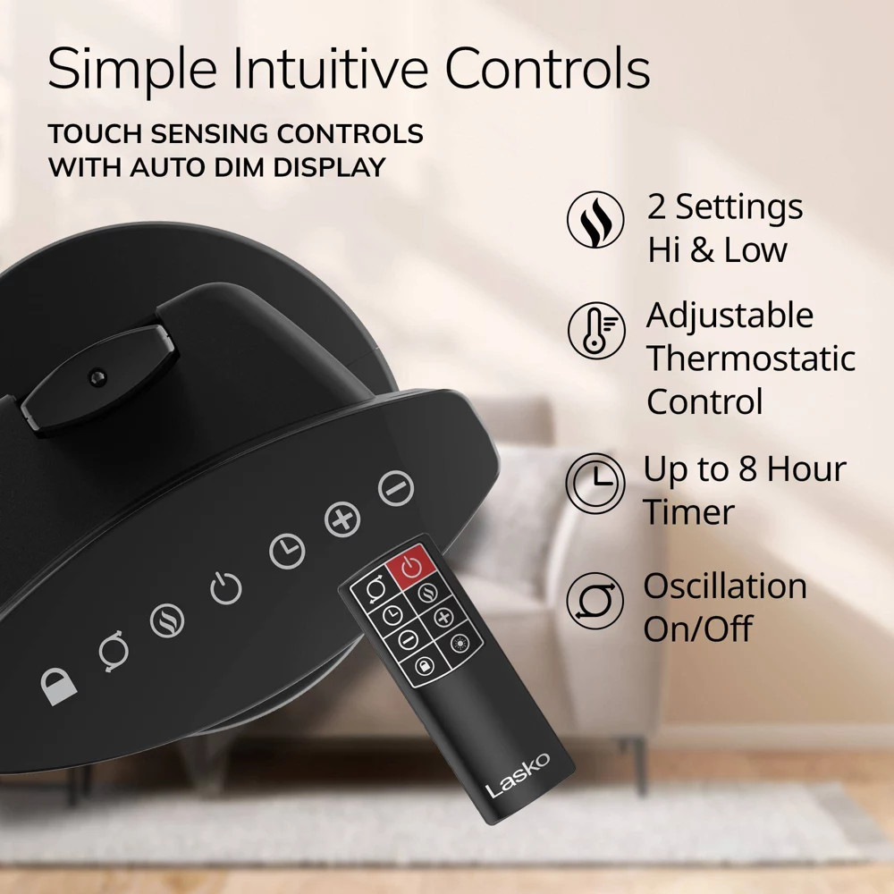 Lasko Ceramic Pedestal Heater with Remote Control