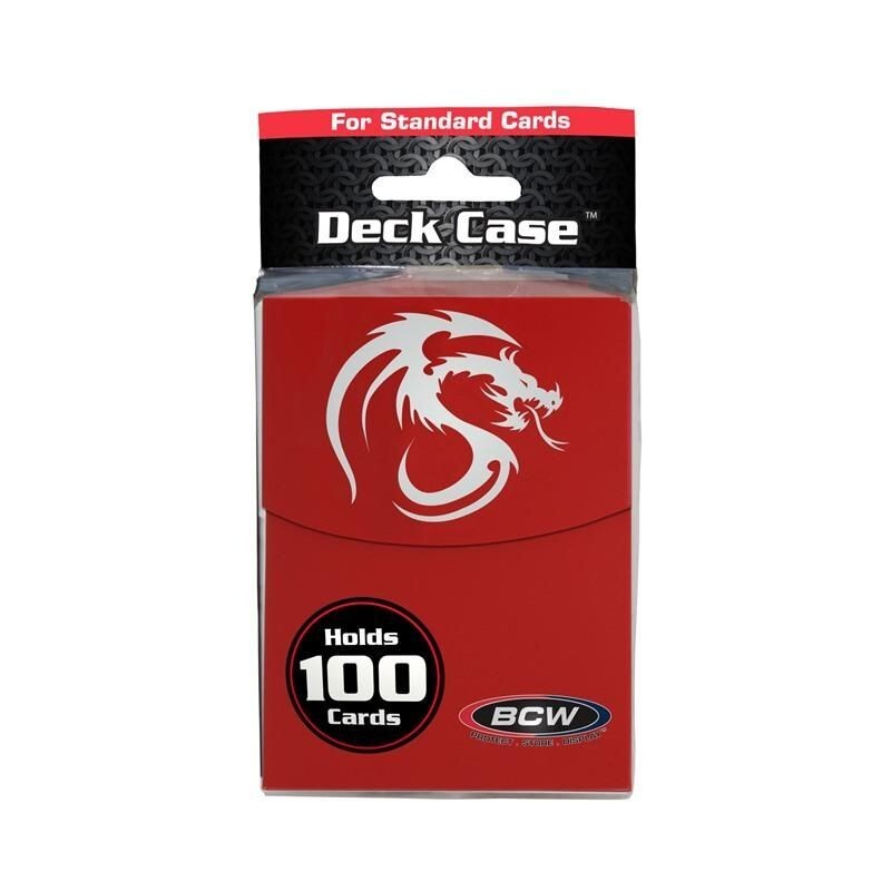 4 BCW Large Matte Red Deck Cases