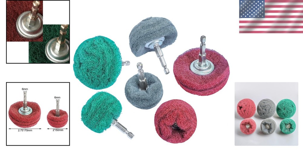 Self-Sharpening 6PCS Buffing Wheel Set for Effortless Rust Removal & Polishing